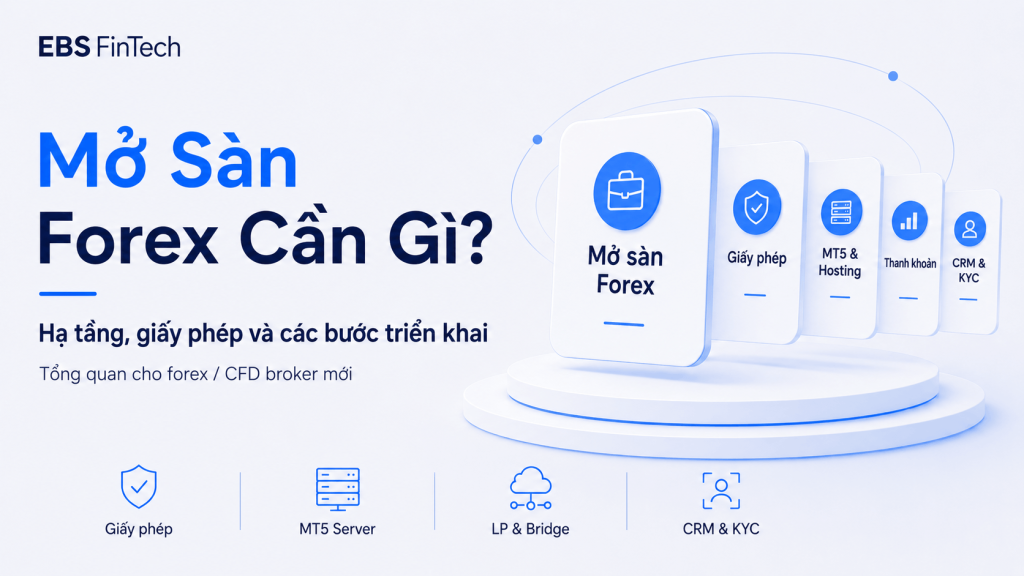 Sơ đồ tổng quan hạ tầng, giấy phép và các bước mở sàn forex