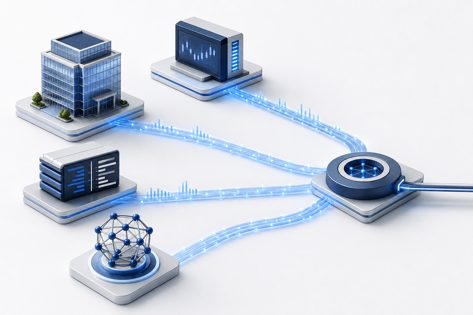 Multiple independent third party liquidity sources feeding one connection