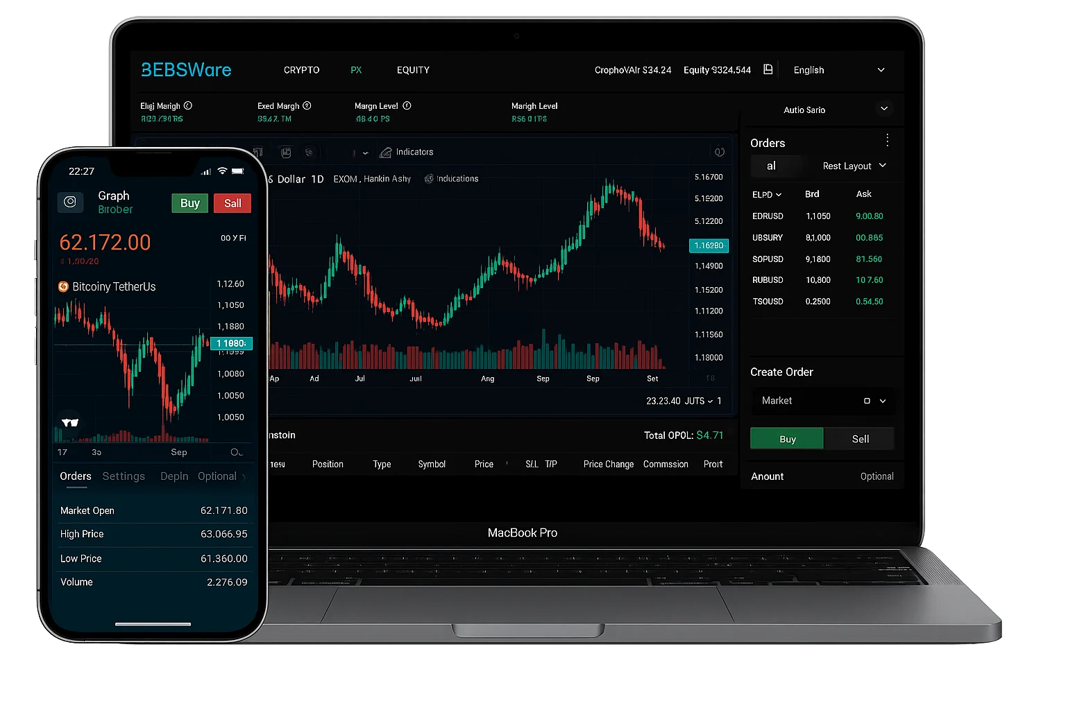 EBSWare xTrader on Mac and iOS
