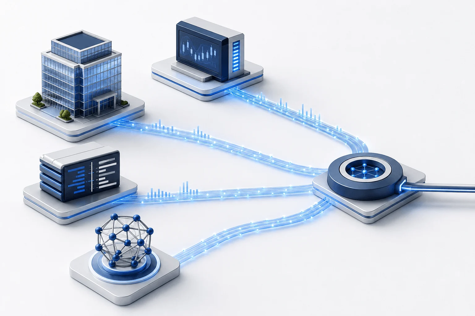 Multiple independent third party liquidity sources feeding one connection