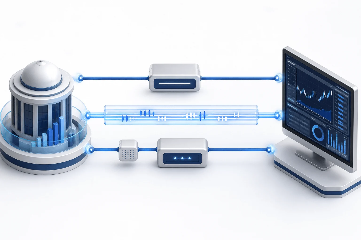 Gateway, FIX API and third party Bridge connectivity paths